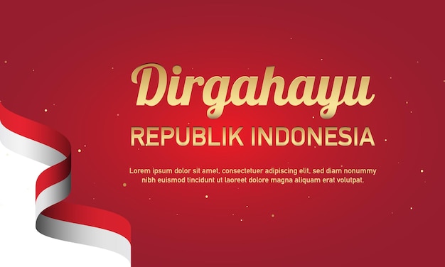 Vector indonesische onafhankelijkheidsdag achtergrond sjabloon