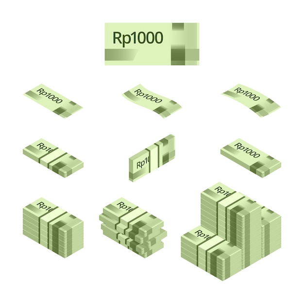 Indonesische rupiah bankbiljetten vector