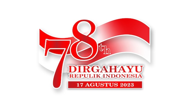 Vector indonesische verjaardag 78 jaar