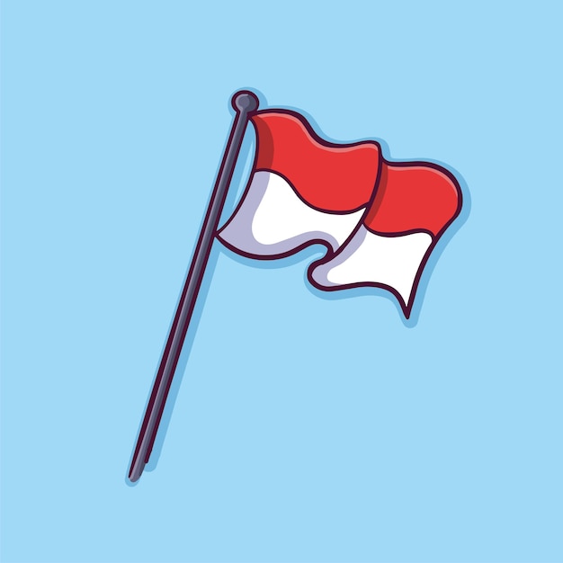 Vector indonesische vlag cartoon vector