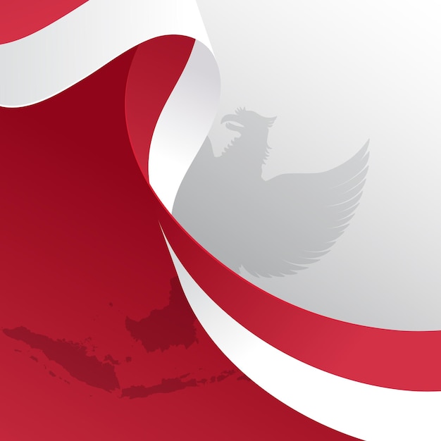 Indonesische vlagachtergrond geschikt voor de viering van de dag van Indonesië