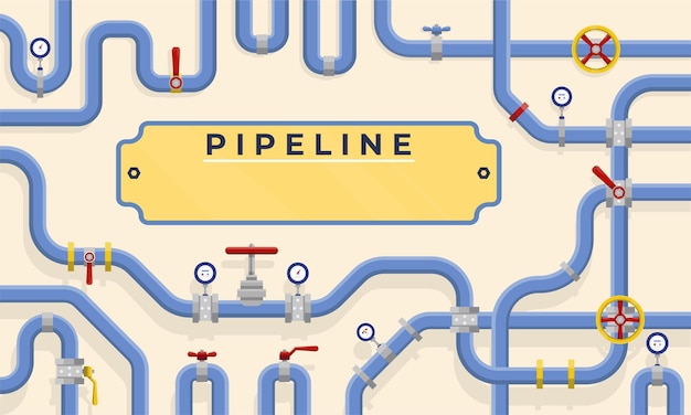 Sfondo industriale per siti web condutture concetto di petrolio e gas pagina di destinazione modello di impianto idraulico