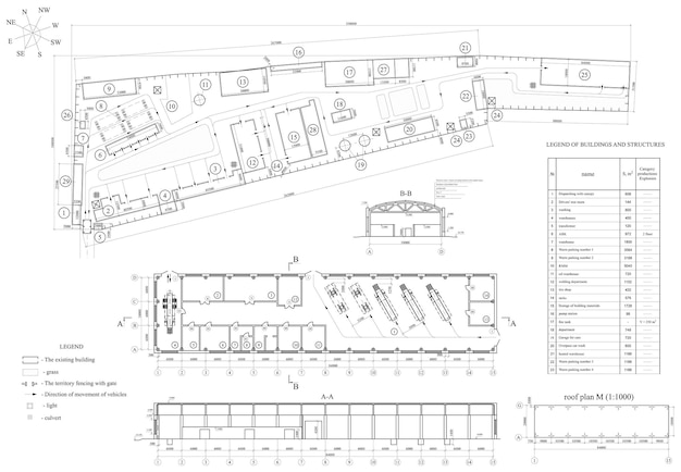 Vettore schema di edilizia industriale