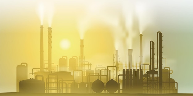 Industrial chemical petrochemical oil and gas refinery plant