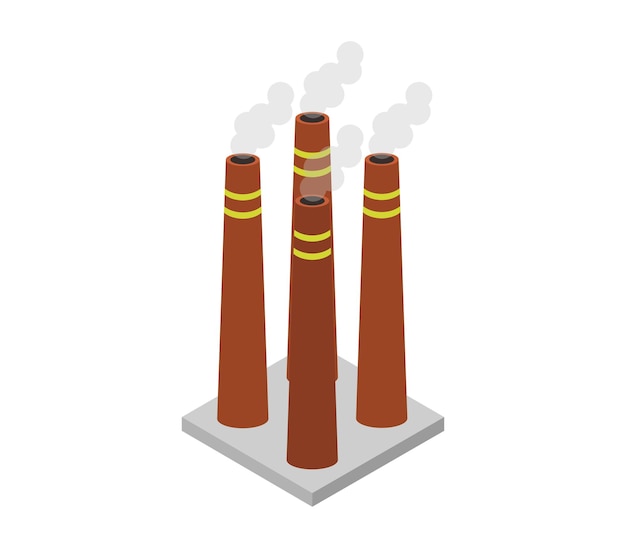 Industrial chimney isometric