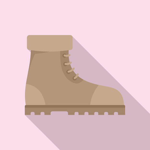 Vector industrial climber boots icon flat illustration of industrial climber boots vector icon for web design