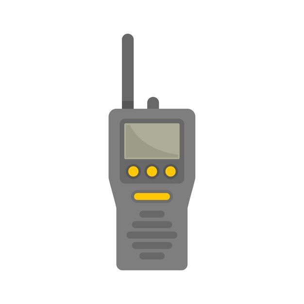 Vector industrial climber walkie talkie icon flat illustration of industrial climber walkie talkie vector icon isolated on white background