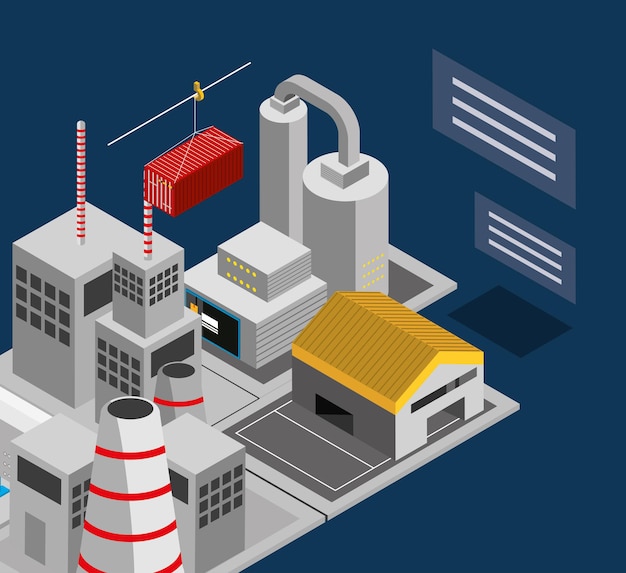 industrial complex factory buildings