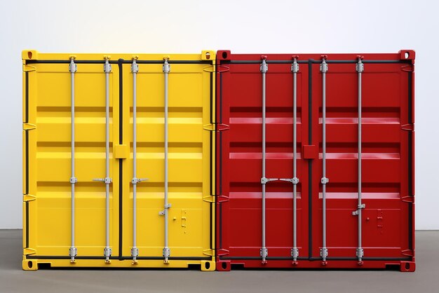 Vector industrial container for the transport of goods by water isolated cargo container on the white back