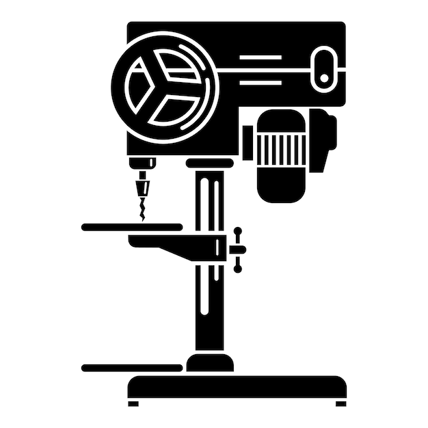 Vettore icona della macchina per perforazione industriale semplice illustrazione dell'icona vettoriale della macchina per perforazione industriale per il web design isolato su sfondo bianco