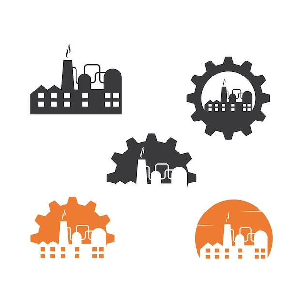 Industrial factory building icon vector illustration design