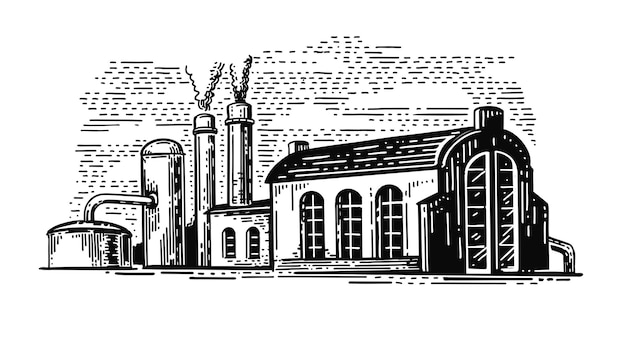 industrial factory building ventage style.