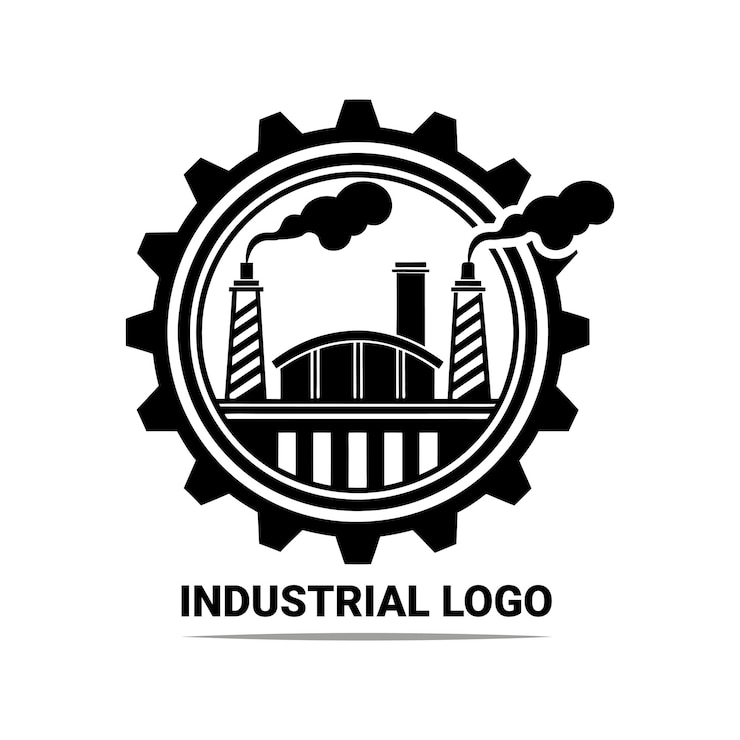 Vector industrial factory facility logo vector icons high quality vector art illustrations