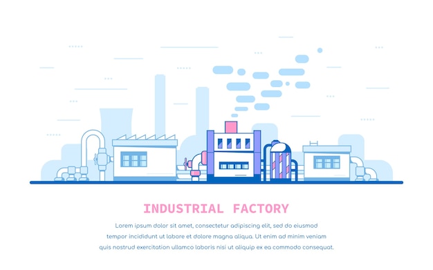 Illustrazione di fabbrica industriale