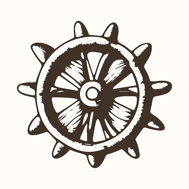 Vector industrial gear wheel vector icon for technology and machinery