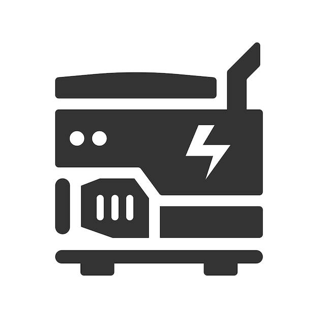 Vector industrial generator icon