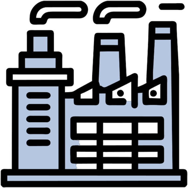 벡터 산업 아이콘 색상 윤