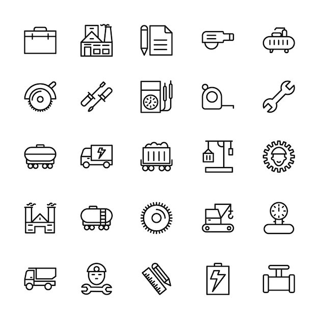 Industrial Line Icons 