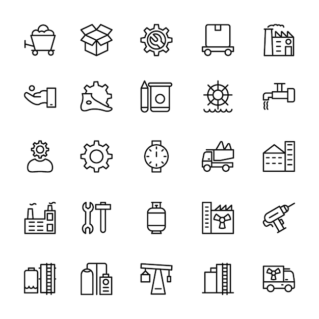 Industrial Line Icons 