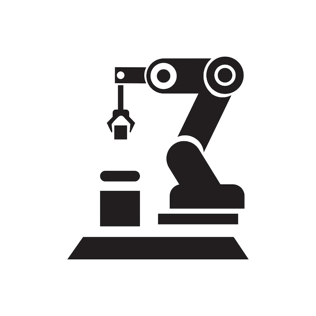 産業用機械ロボット アームのベクトルのアイコン