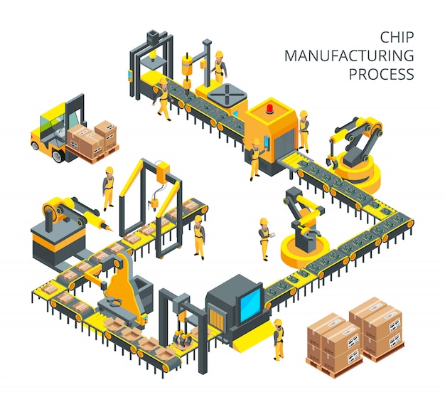 Industrial production of computer parts