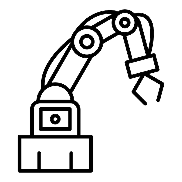 Industrial Robot Icon Style