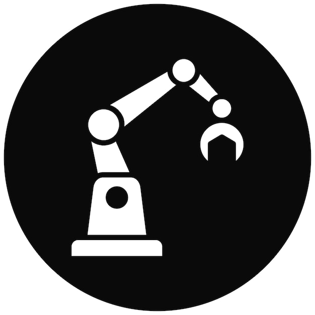 産業用ロボットベクトルアイコン 製造アイコンセットに使用できます