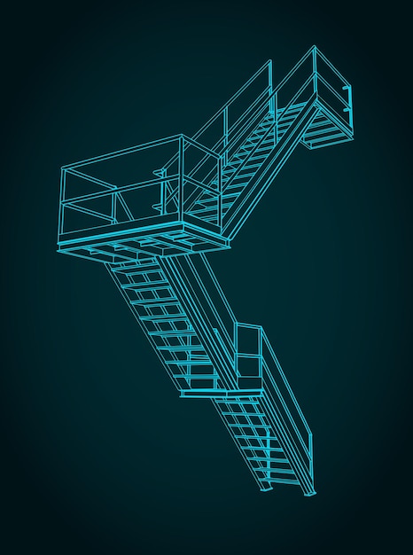 industrial staircase