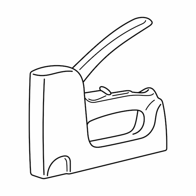 Industrial Stapler vector outline object