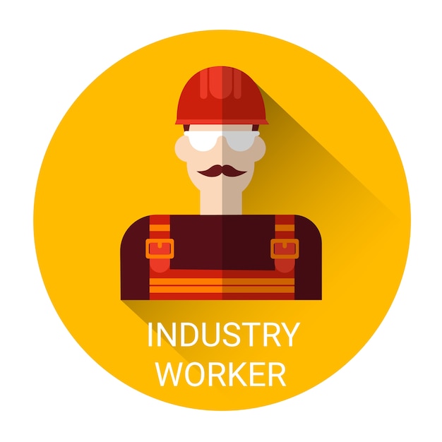 Vector industrie werknemer pictogram