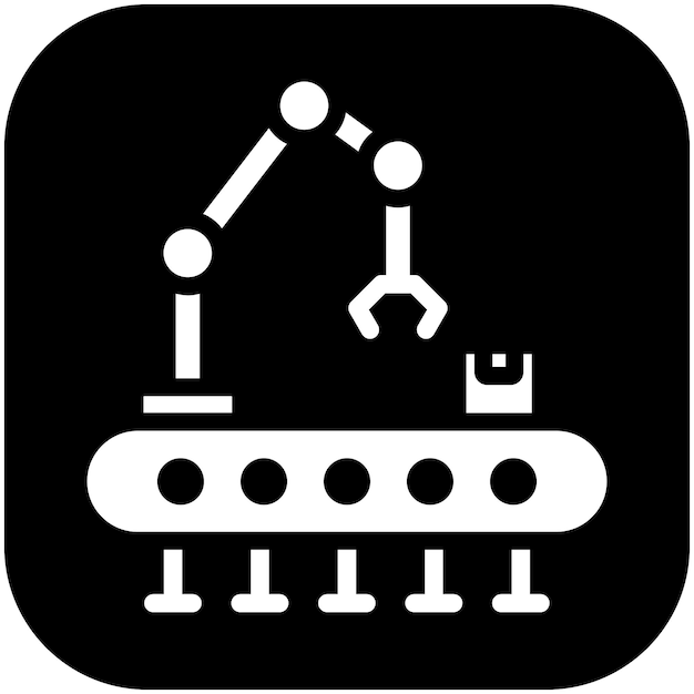 Industriële robot vector icoontje illustratie van Robotics icoonset