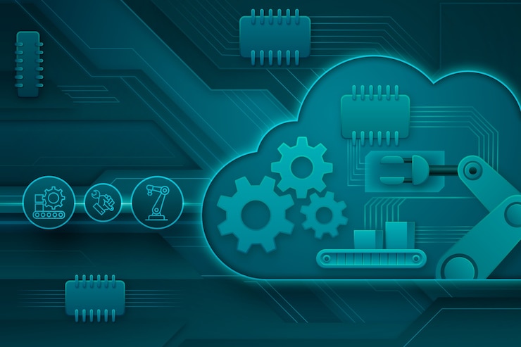 Vector industry 4.0 background design