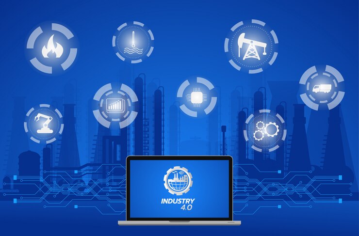 Vector industry 4.0 concept image