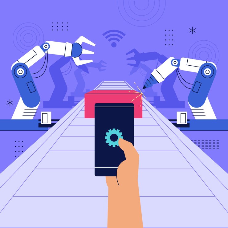Vector industry 4.0 illustration design