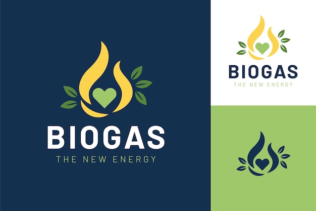 Vector industry biogas logo template