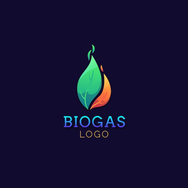 Vector industry gradient biogas logo