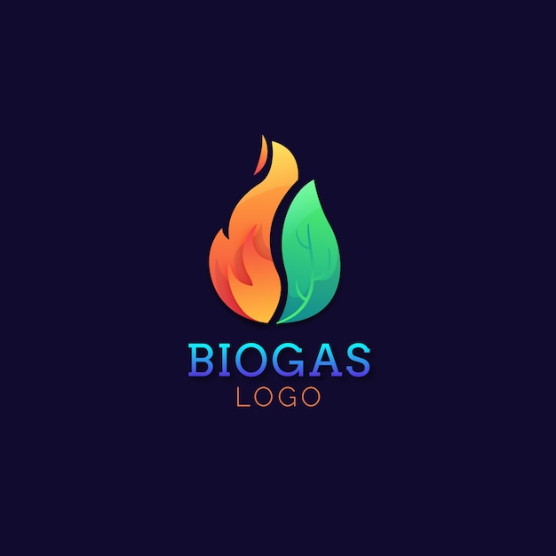 Vector industry gradient biogas logo