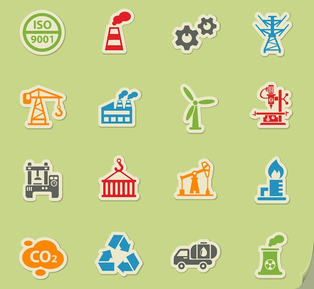 Vector industry icon set