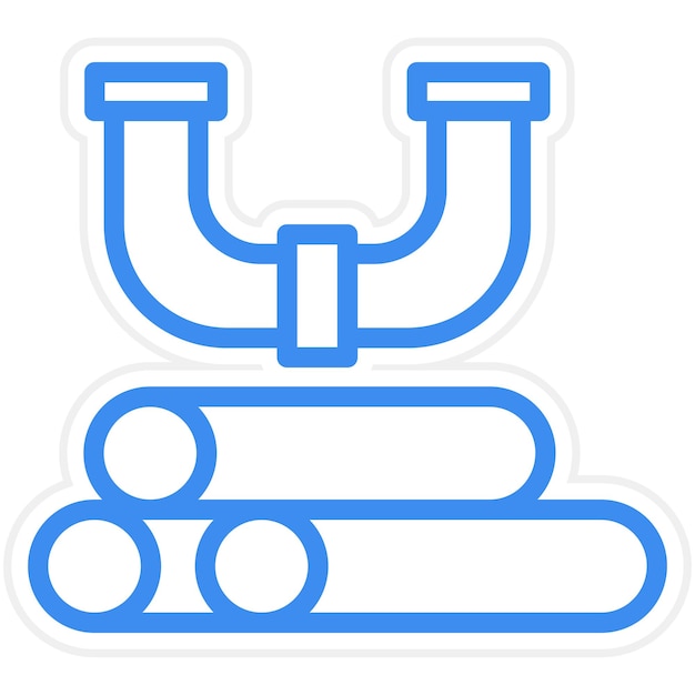 Vector industry pipe icon style