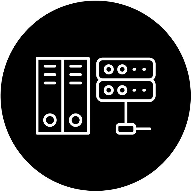 Vector industry server icon style