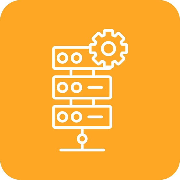 Vettore immagine vettoriale dell'icona del server industriale può essere utilizzata per i processi industriali