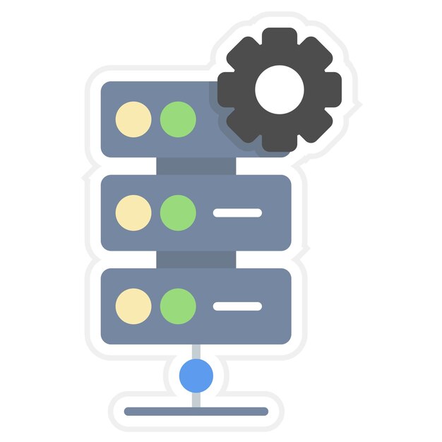 Immagine vettoriale dell'icona del server industriale può essere utilizzata per i processi industriali