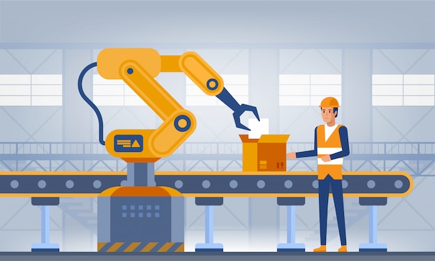 industry, smart factory concept.