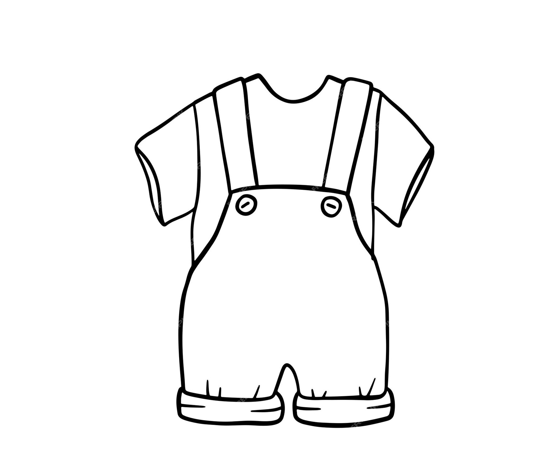 Premium Vector | Infant boy cute clothes doodle outline sketch baby ...