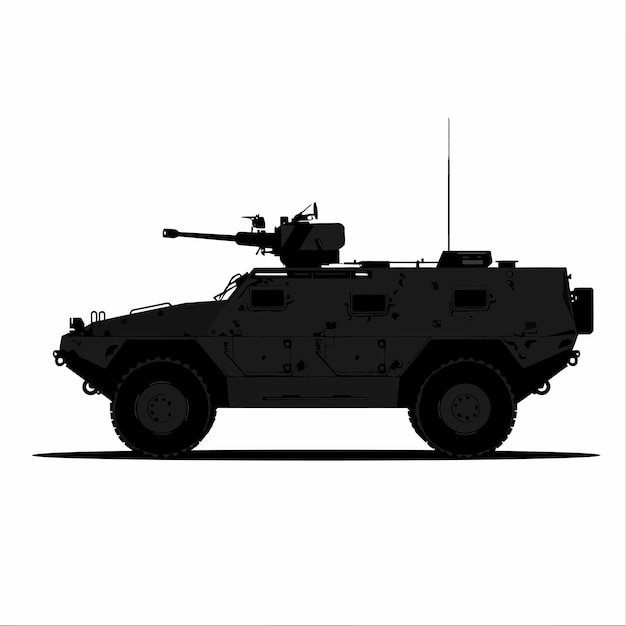 Vector infantry_combat_fighting_vehicle_silhouette