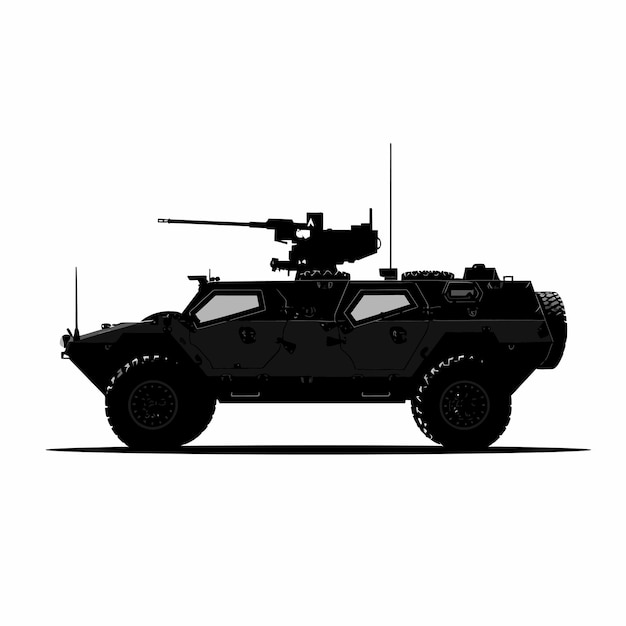 Vector infantry_combat_fighting_vehicle_silhouette