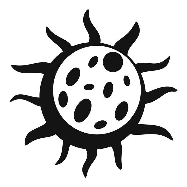 Infectieviruspictogram Eenvoudige illustratie van infectievirus vectorpictogram voor webontwerp dat op witte achtergrond wordt geïsoleerd