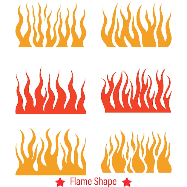 Vector inferno intensity striking flame silhouettes vector collectie