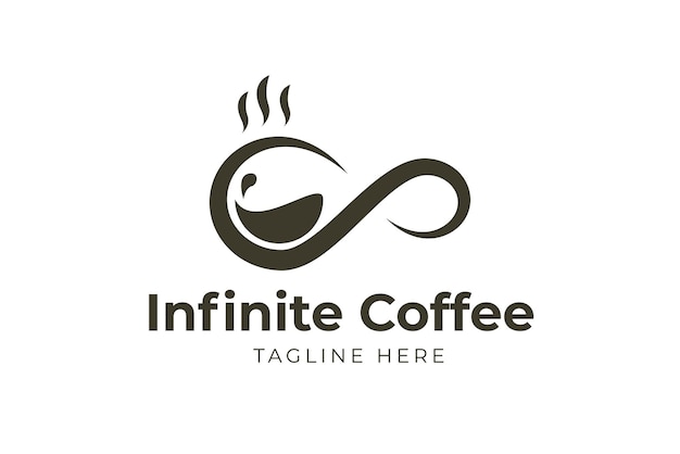 Infinite Coffee logo sjabloon modern