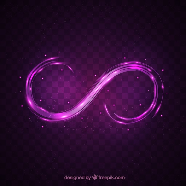 Infinite symbol with shiny effect